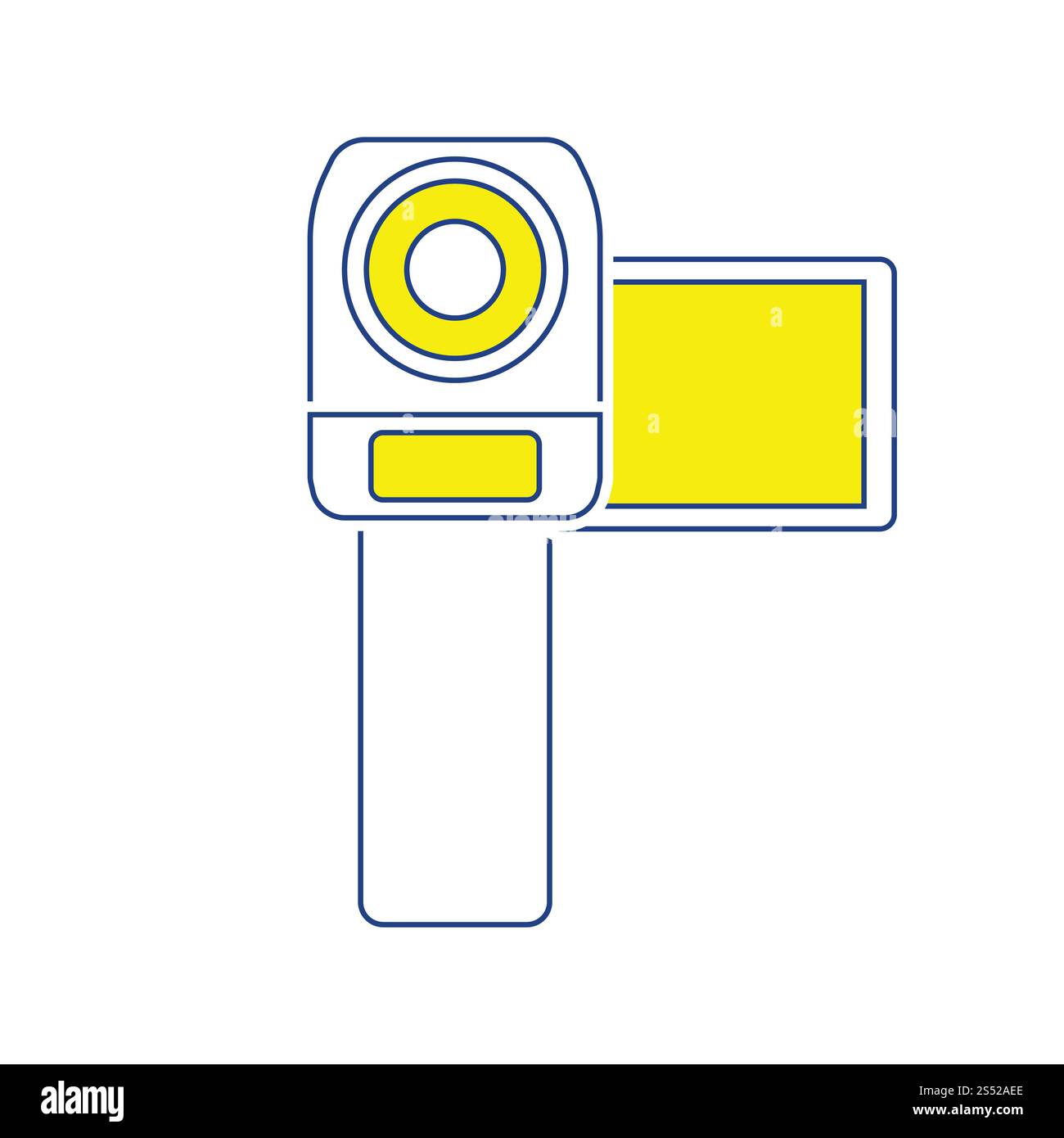Symbol Videokamera. Thin Line Design. Vector Illustration. Stockfoto