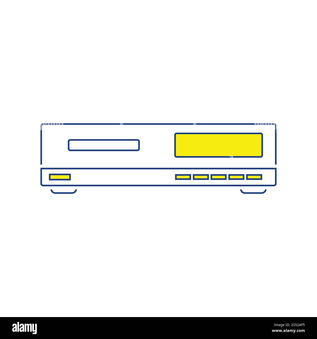 Media Player Symbol. Thin Line Design. Vector Illustration. Stockfoto