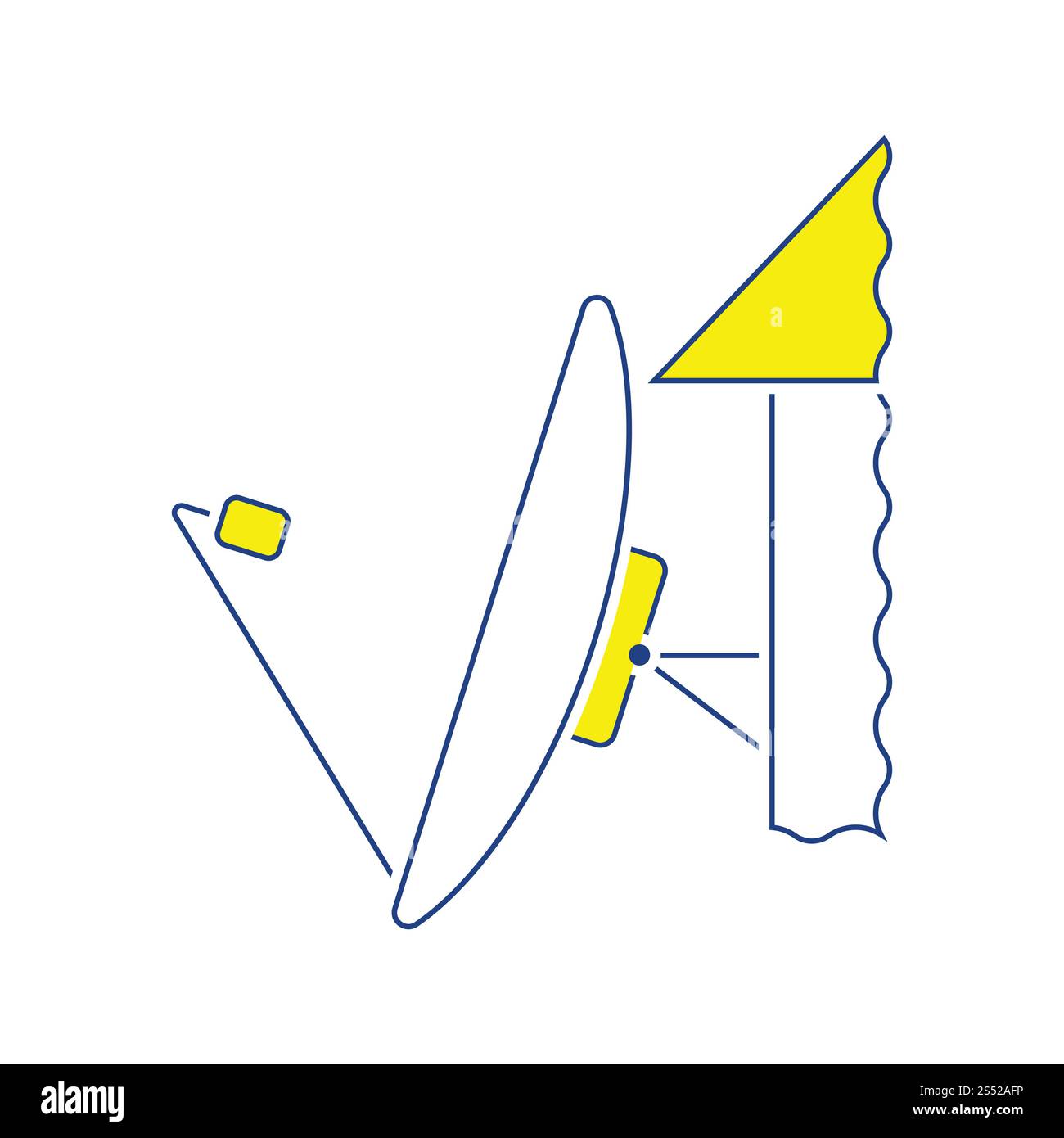 Sat-Antenne Symbol. Thin Line Design. Vector Illustration. Stockfoto