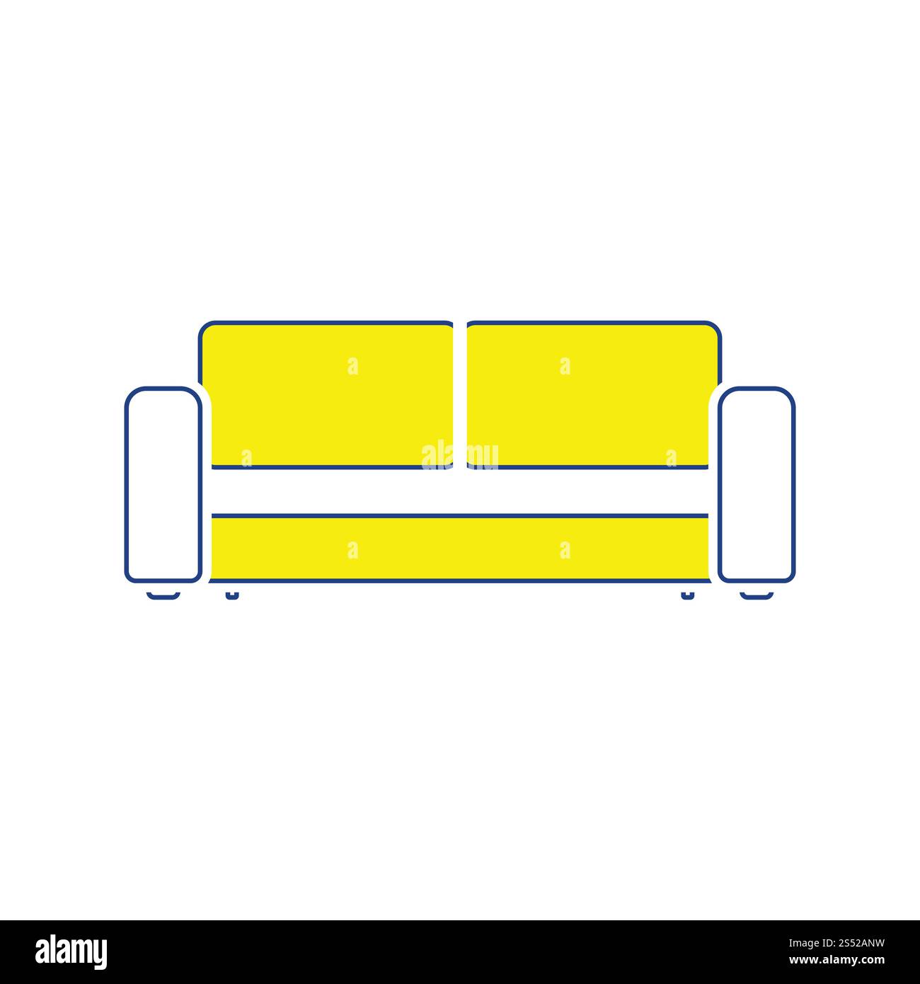 Cinema sofa Symbol. Thin Line Design. Vector Illustration. Stockfoto