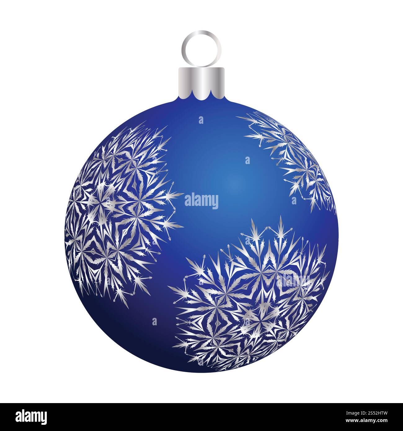 Weihnachten (Neujahr) Ball. Farbe auf Weiß. Vector Illustration. Stockfoto