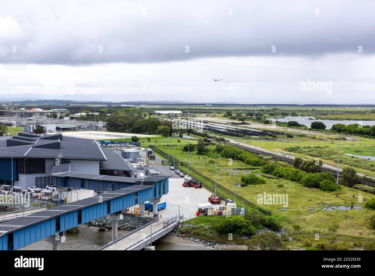Das Brisbane International Cruise Terminal ist ein speziell für Kreuzfahrten gebautes Haus am Nordufer an der Mündung des Brisbane River Stockfoto