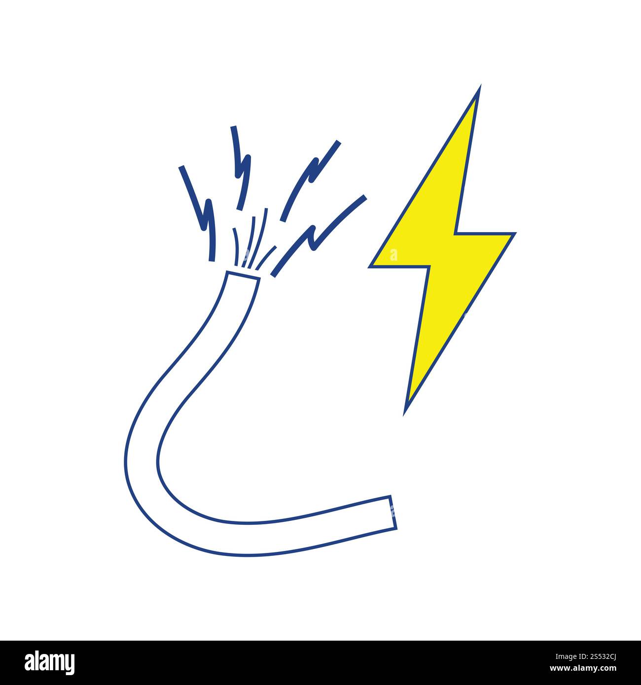 Symbol für Kabel. Thin Line Design. Vector Illustration. Stockfoto Symbol für Kabel. Thin Line Design. Vector Illustration. Stockfoto