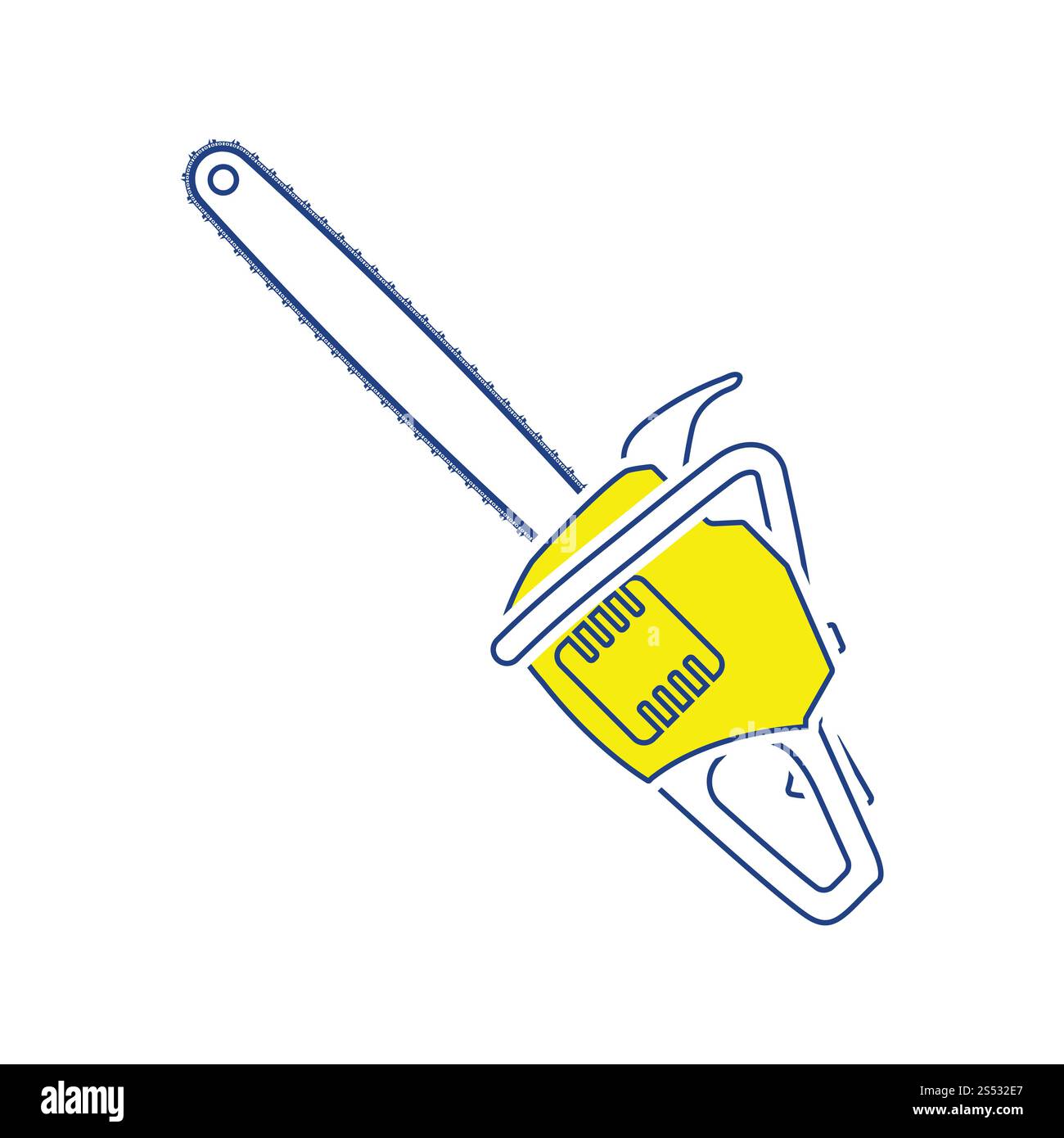 Symbol der Kette gesehen. Thin Line Design. Vector Illustration. Stockfoto