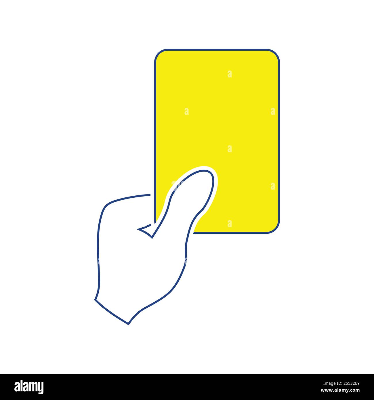 Symbol der Fußball-Schiedsrichter mit der Roten Karte. Thin Line Design. Vector Illustration. Stockfoto Symbol der Fußball-Schiedsrichter mit der Roten Karte. Thin Line Design. Vector Illustration. Stockfoto