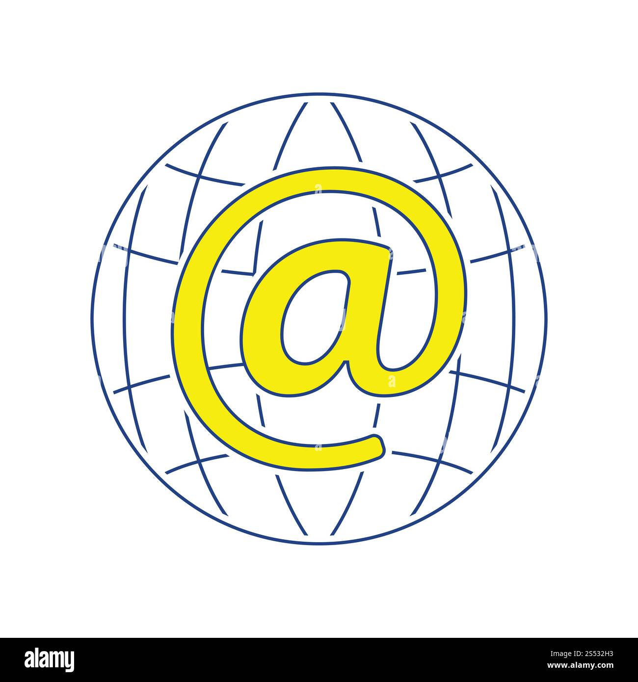 Globale e-Mail Symbol. Thin Line Design. Vector Illustration. Stockfoto