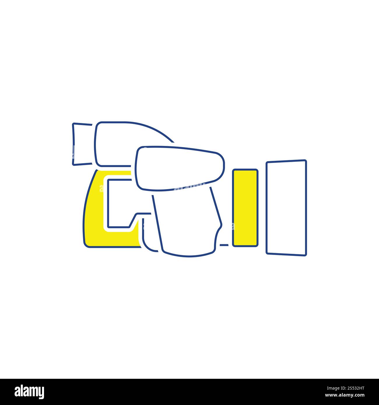 Symbol für Premium Photo Kamera. Thin Line Design. Vector Illustration. Stockfoto