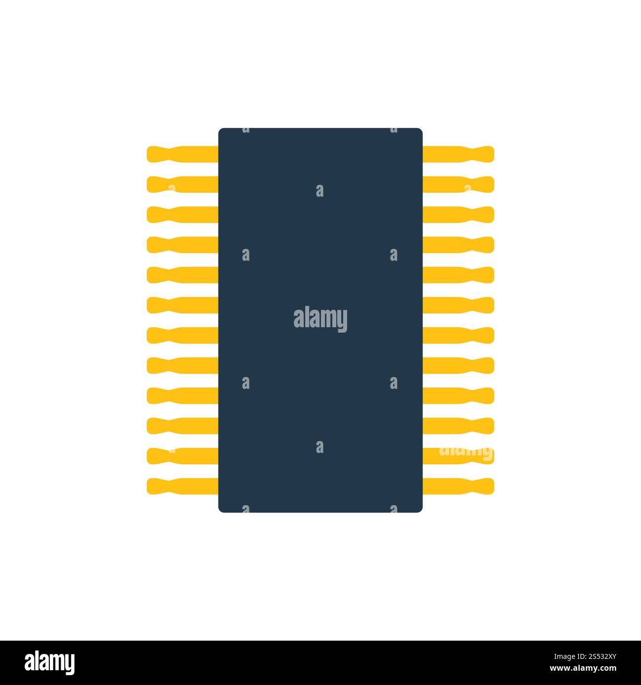 Chip-Symbol. Flache Farbgestaltung. Vector Illustration. Stockfoto