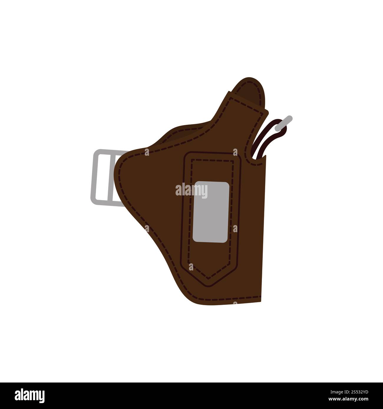 Polizei holster Waffe Symbol. Flache Farbgestaltung. Vector Illustration. Stockfoto