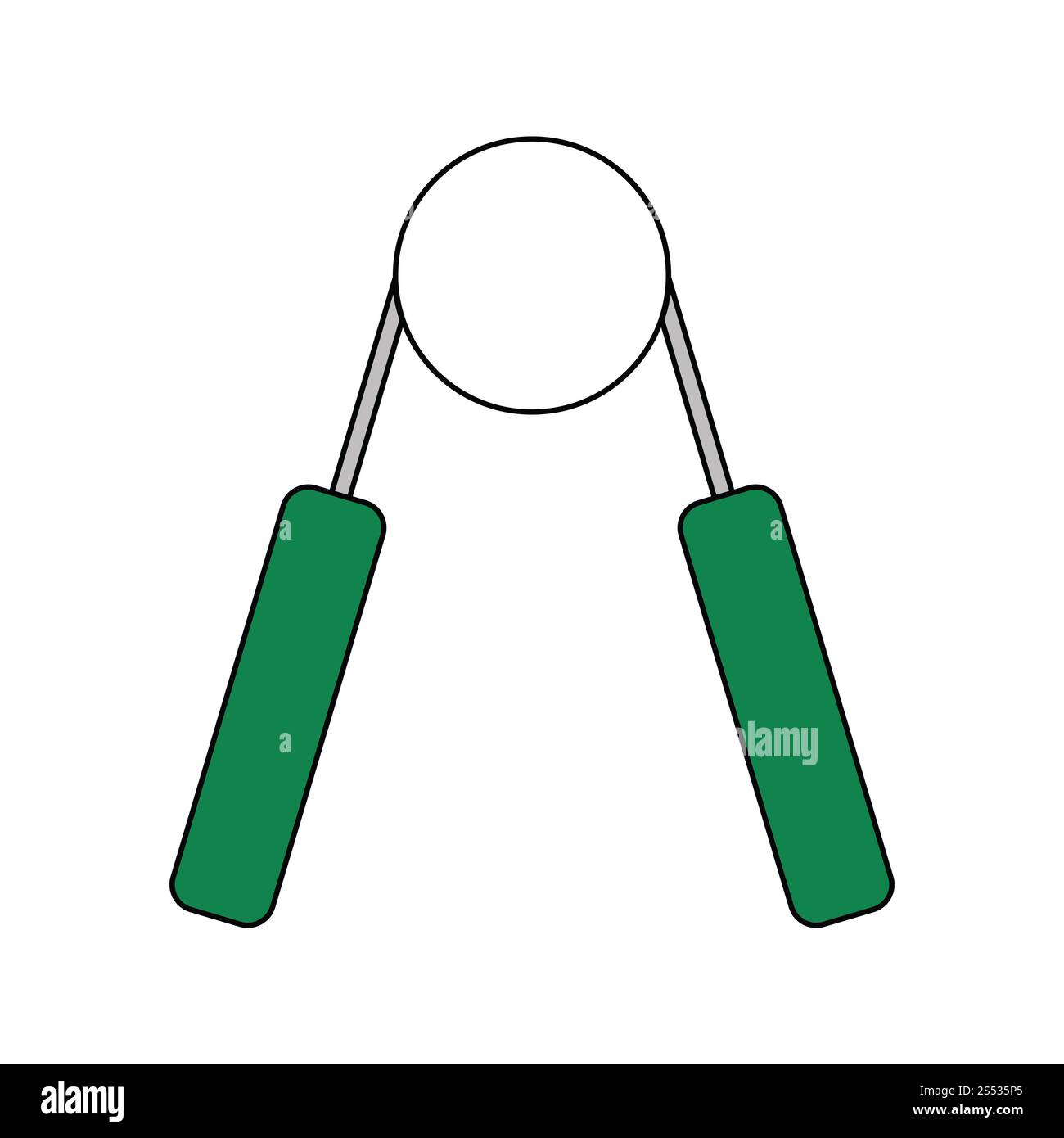 Flache Design-Ikone der Hände Expander in Ui-Farben. Vektor-Illustration. Stockfoto