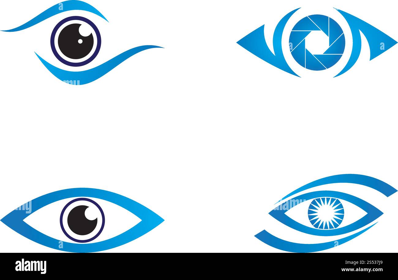 Branding Identität Corporate Eye Care Vektor-Logo-design Stock Vektor