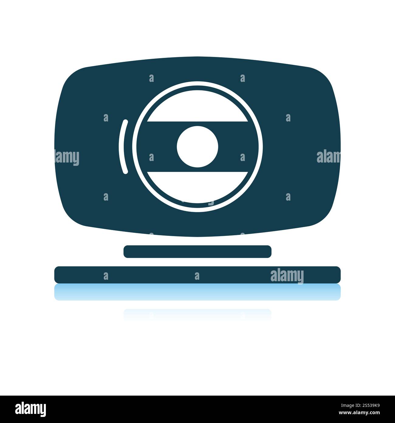Webcam-Symbol. Schatten-Reflexion-Design. Vektor-Illustration. Stockfoto