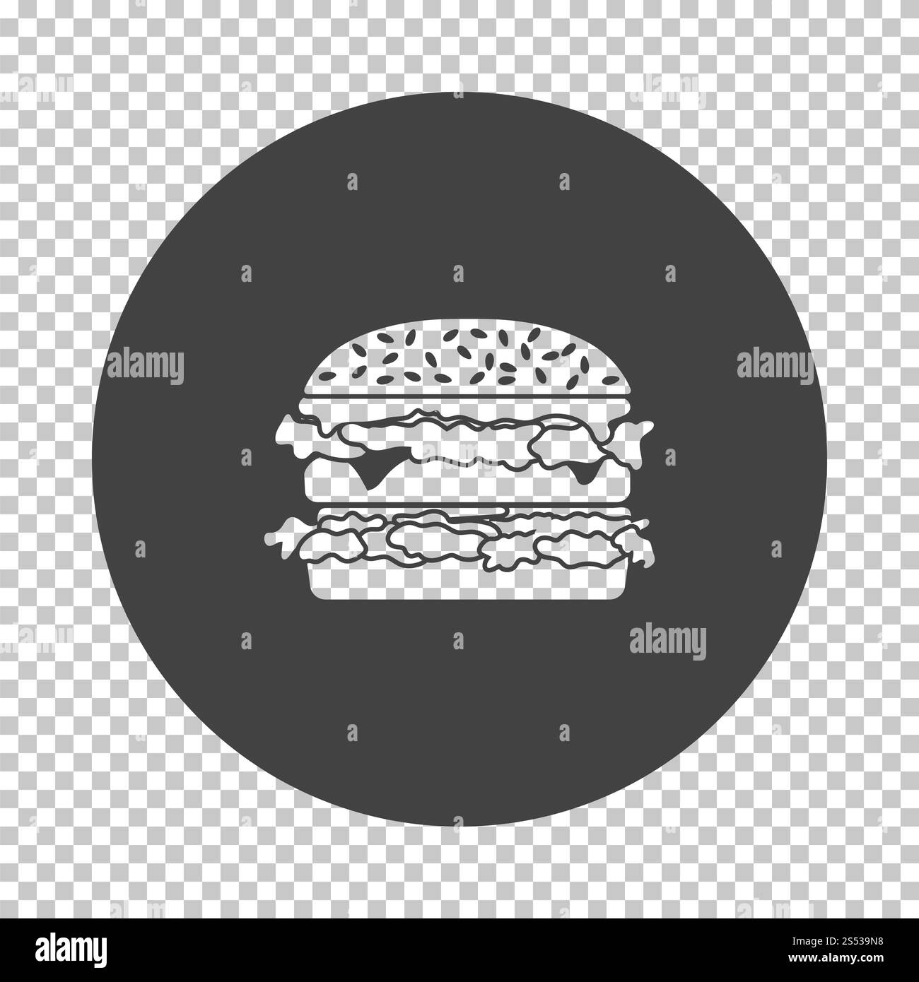 Hamburger Symbol. Subtrahieren stencil Design auf Transparency Raster. Vector Illustration. Stockfoto