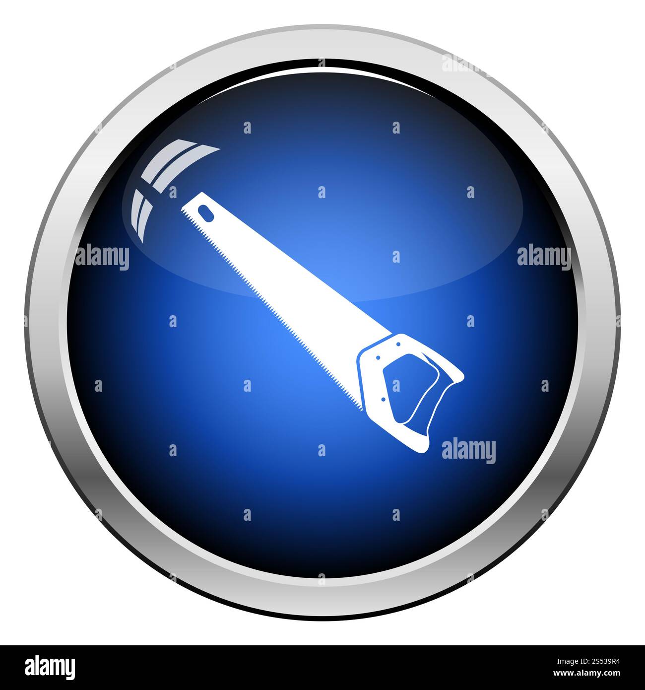 Hand sah. Glänzendes Design. Vector Illustration. Stockfoto