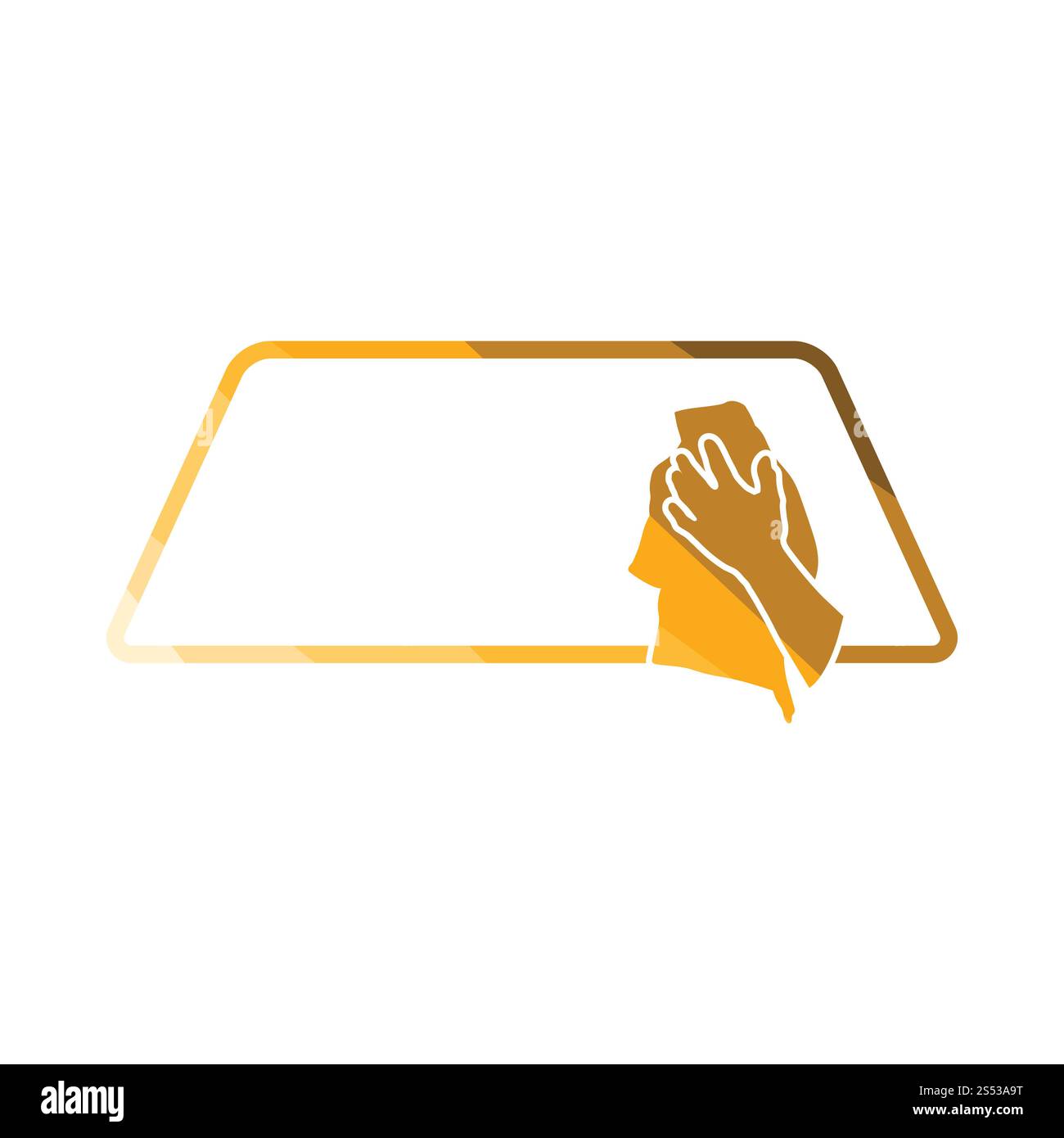 Wischen Fenster Symbol. Flache Farbgestaltung. Vector Illustration. Stockfoto