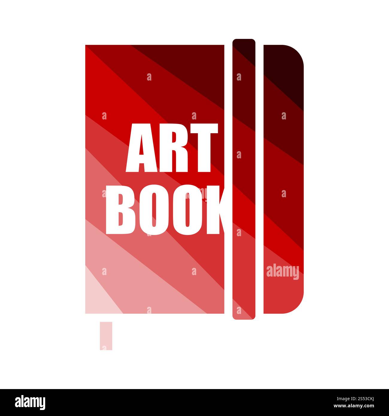 Skizze Buchsymbol. Flachen Farbe Leiter Design. Vector Illustration. Stockfoto