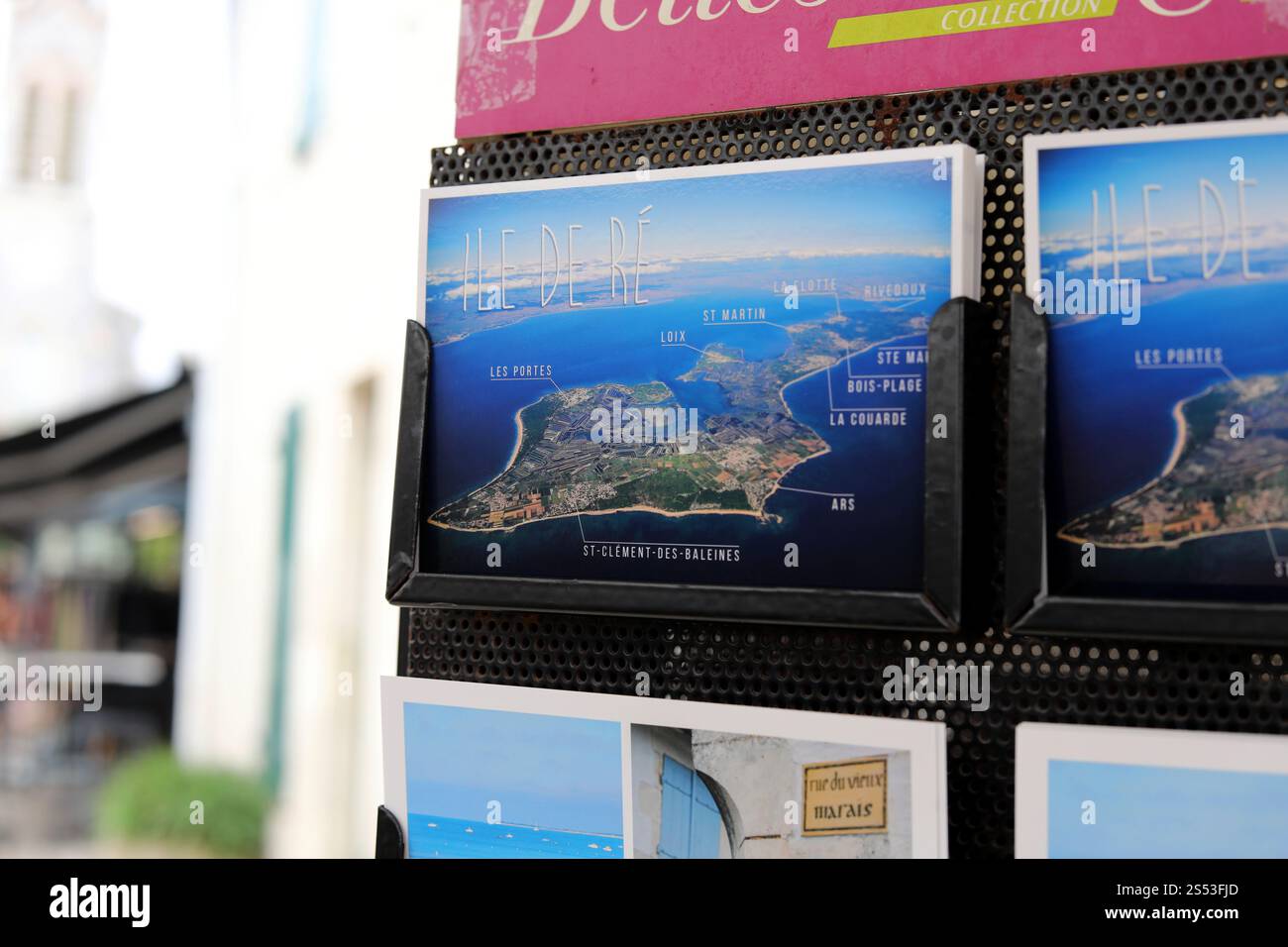 Allgemeine Ansichten einer Postkarte von und in Ile de Re in Frankreich, Europa. Stockfoto