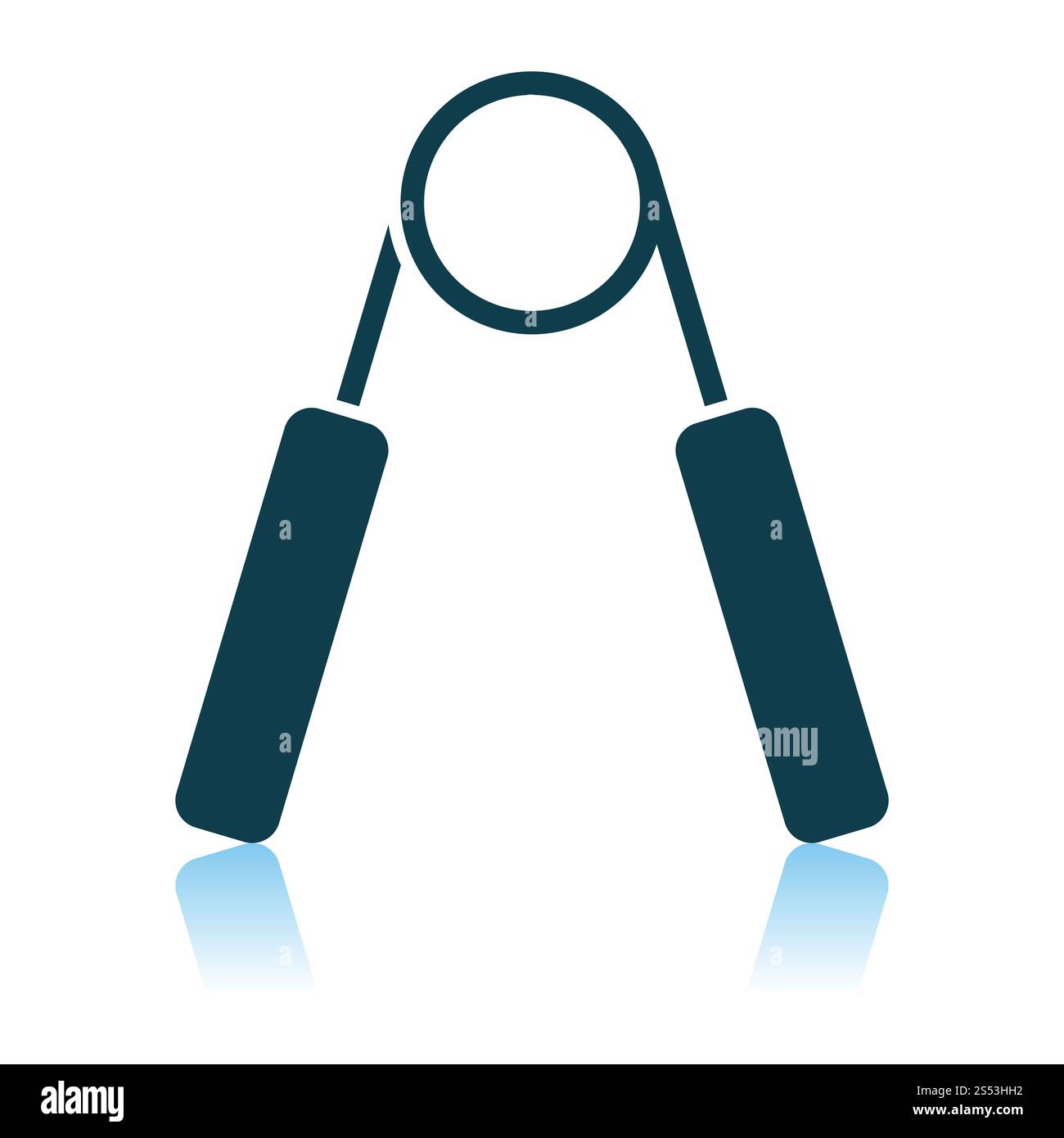 Hände Expander Symbol. Schatten Reflexion Design. Vector Illustration. Stockfoto