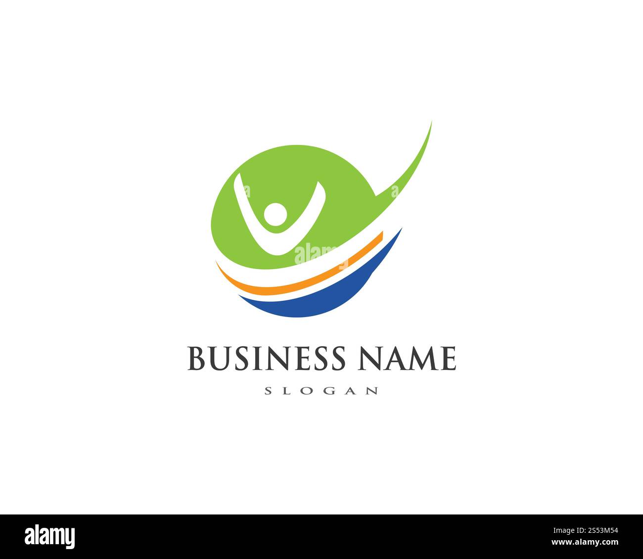 Menschlichen Charakter logo Zeichen Health Care logo Zeichen Stockfoto