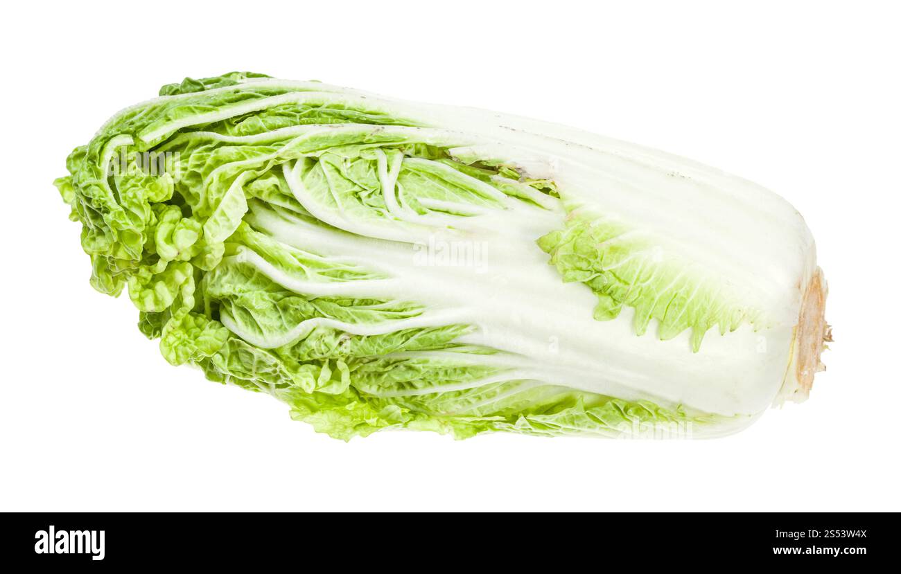 Frisches Grün Napa cabbage auf weißem Hintergrund Stockfoto