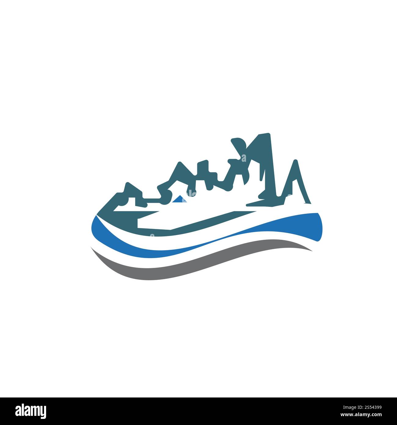 Berge Logo vectorTemplate Illustration Stockfoto