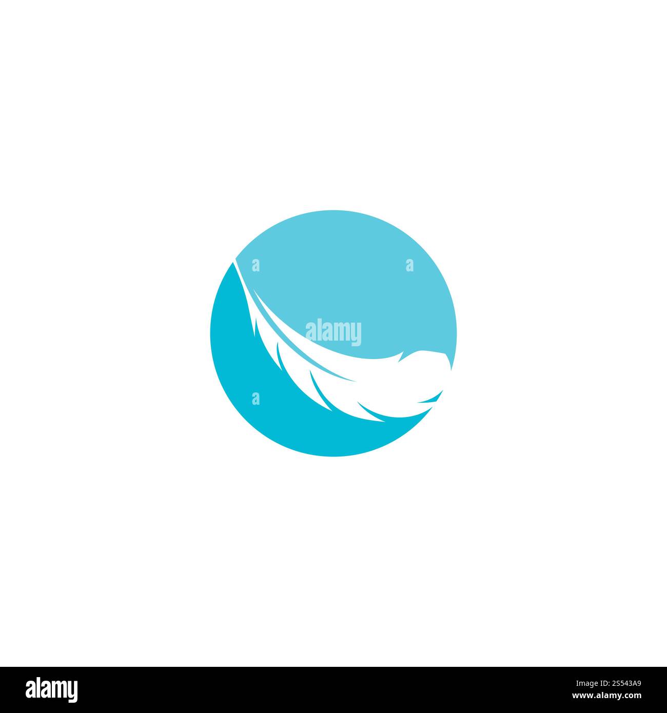 Vektorvorlage mit Federgrafik Stockfoto