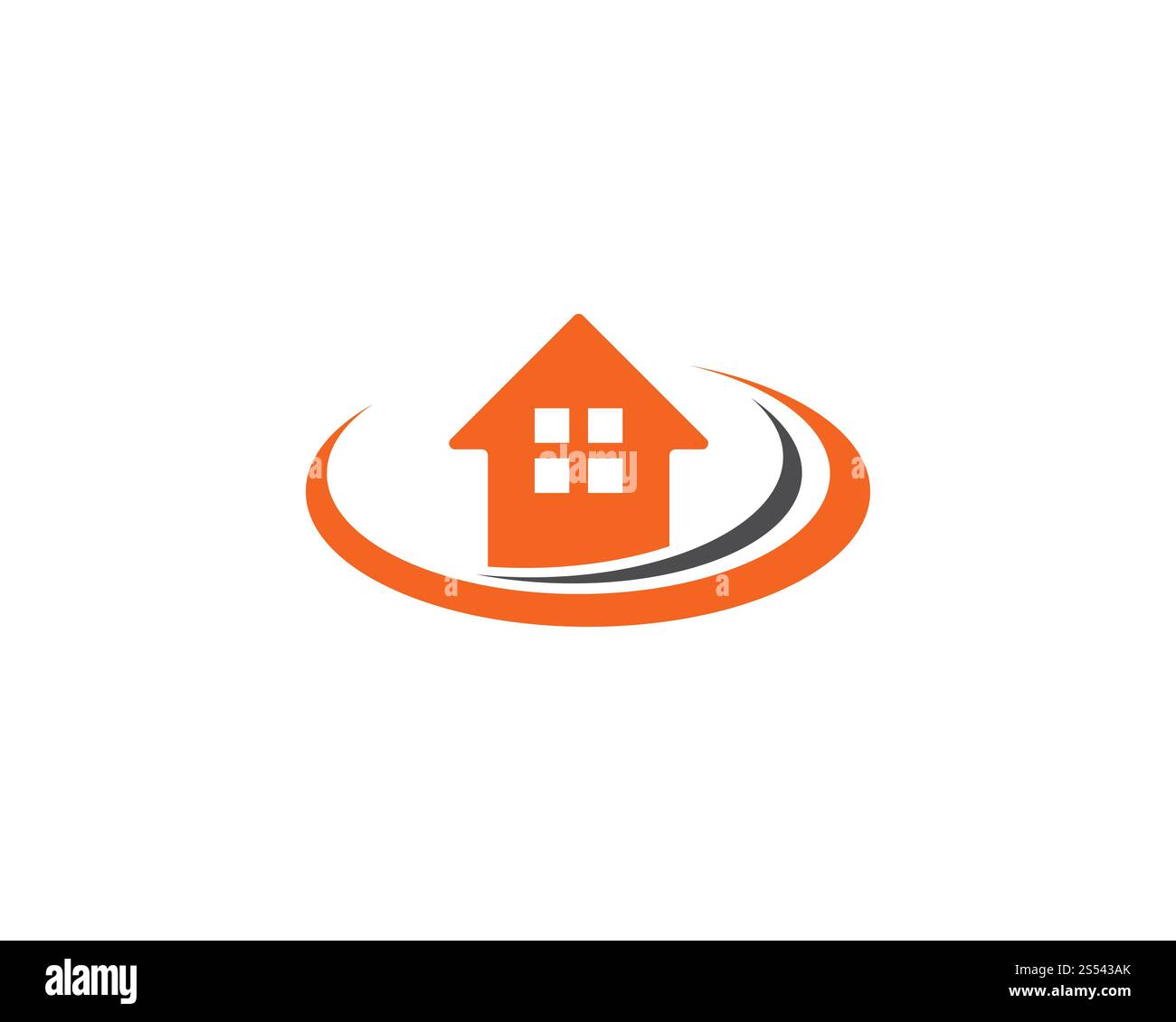 Immobilien, Immobilien und Bau Logo Design Stockfoto