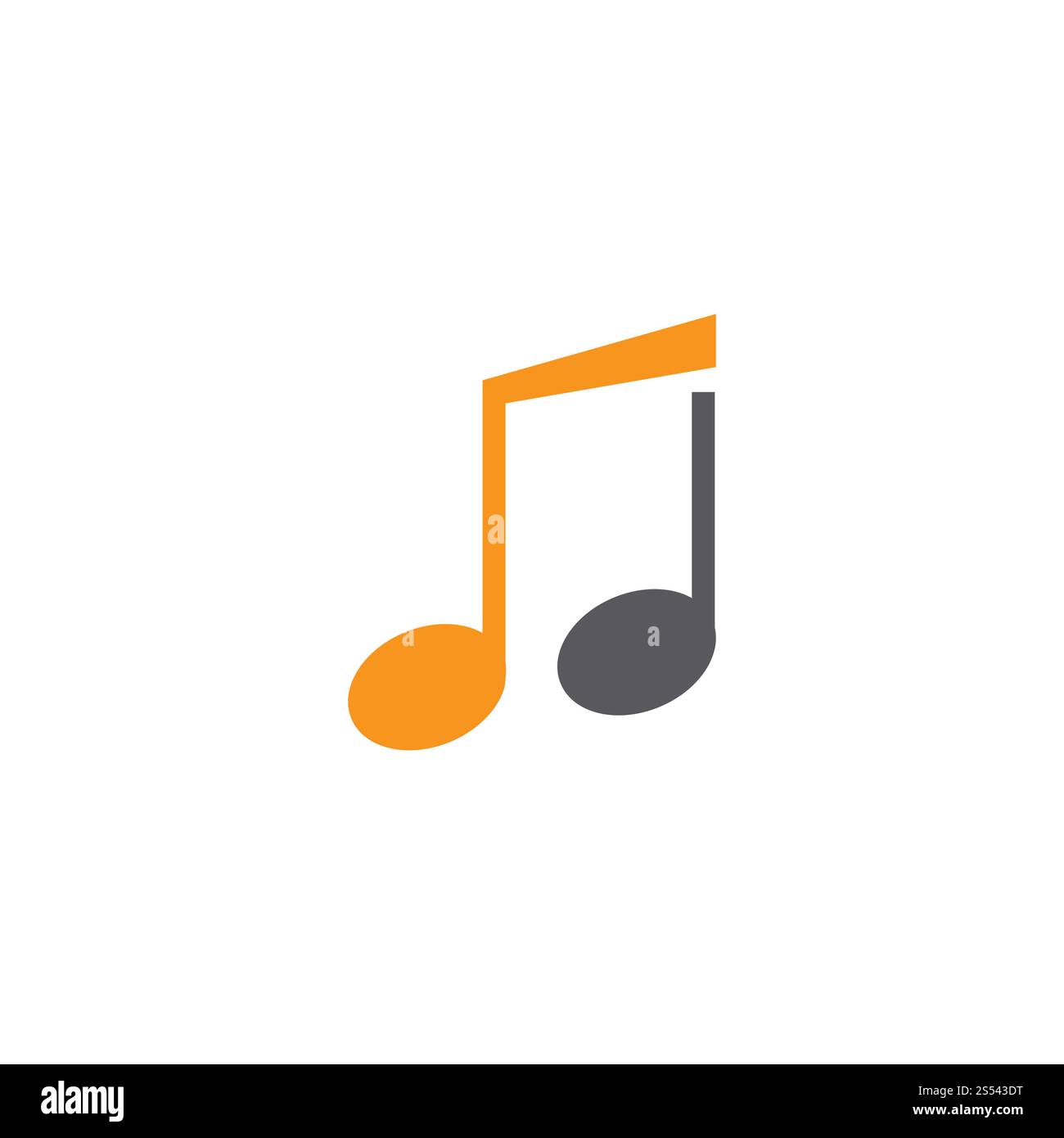 Symbol Musiknote Vector Illustration Design Stockfoto