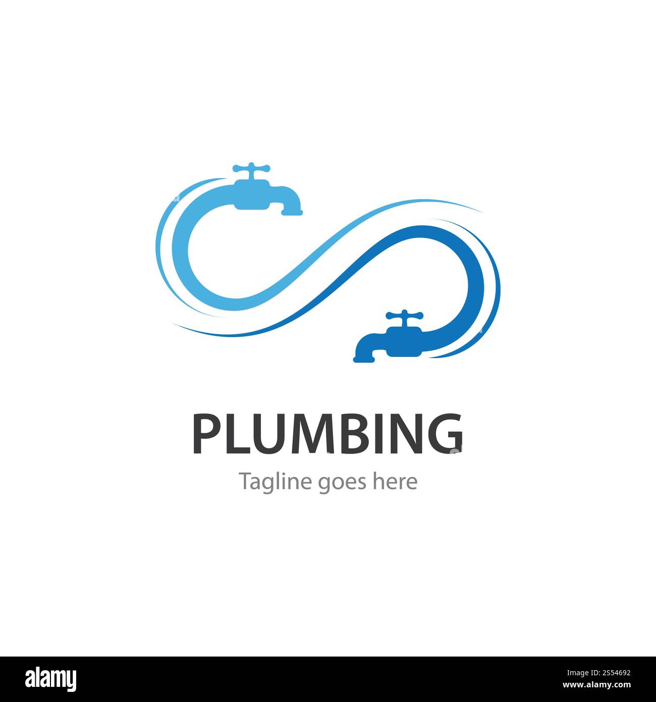 Klempnerlogo Vektor Design Geschäftsvorlage Stockfoto