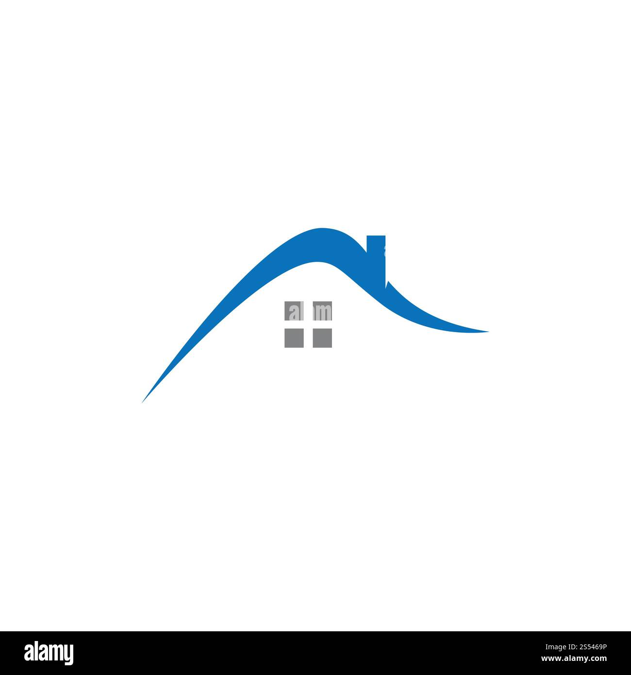 Immobilien und Bau Logo Design Stockfoto