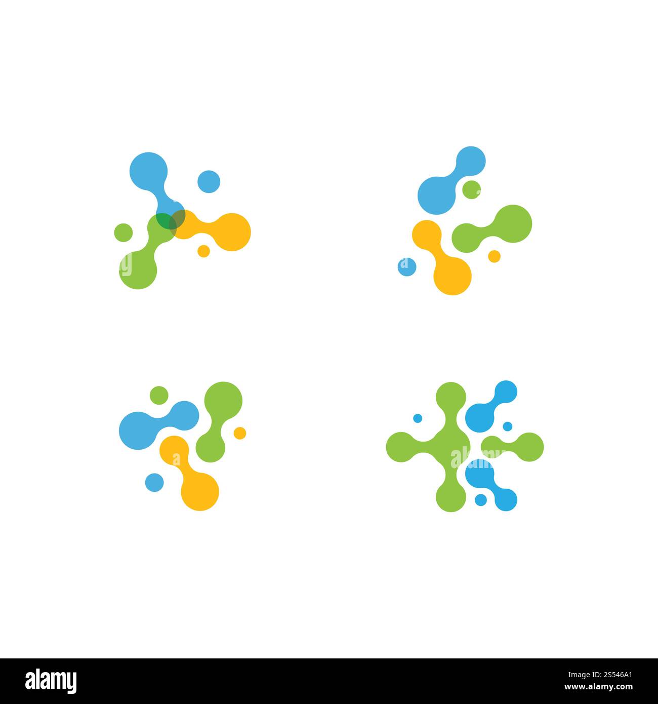 Vektor-Vorlage für Symboldarstellung des Moleküllogos Stockfoto