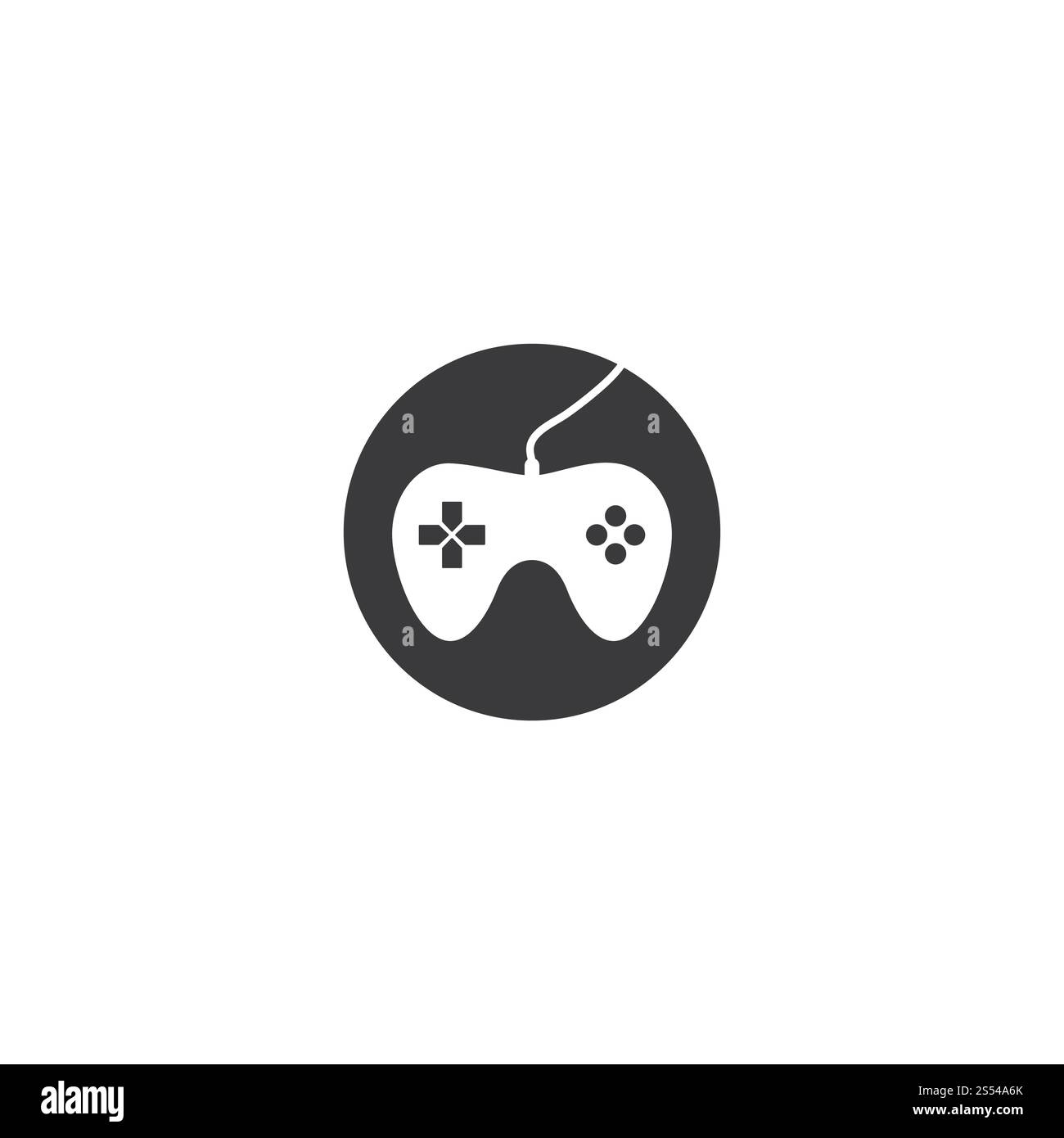 Vektorvorlage für Joystick-Logo-Illustration Stockfoto