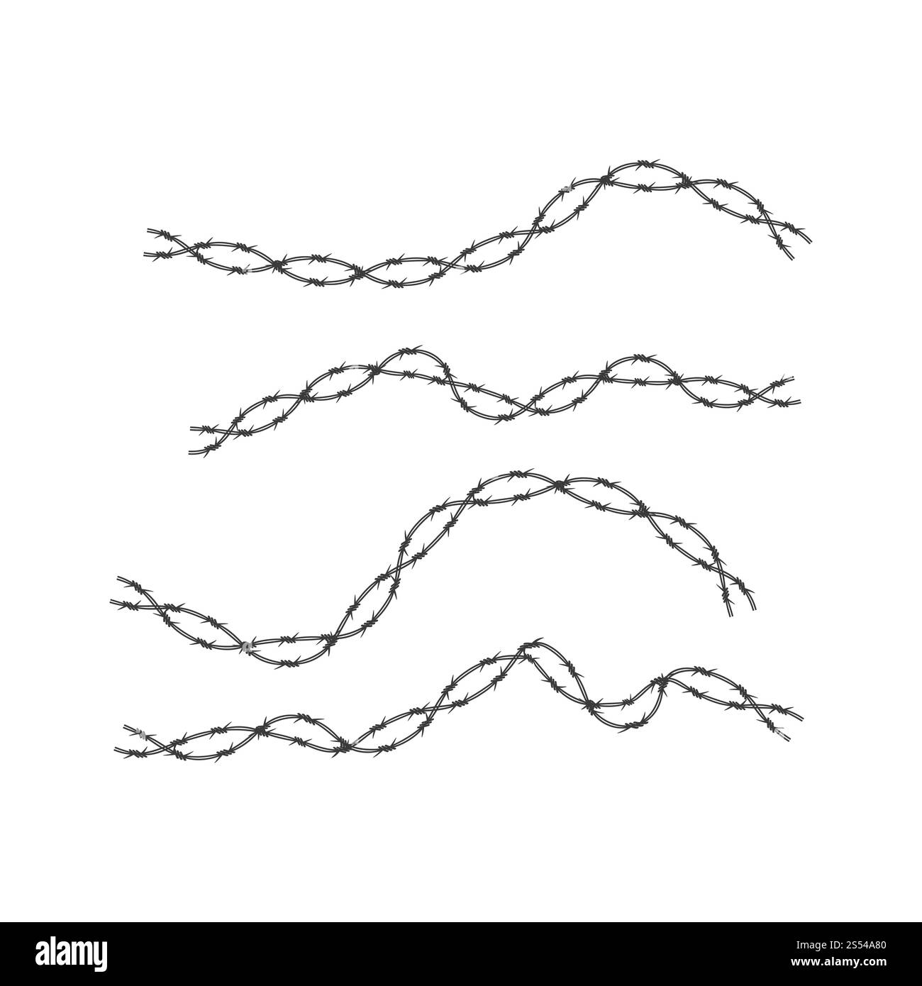 Stacheldraht Illustration Vektor flache Design Stockfoto