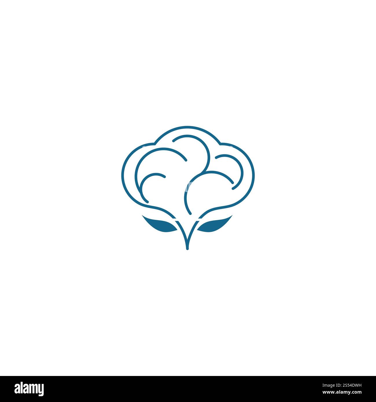 Vektordesign mit Baumwolllogo Stockfoto