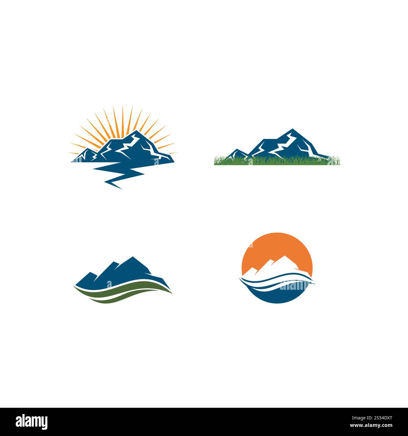 Mountain Logo Business Template Vektor Stockfoto