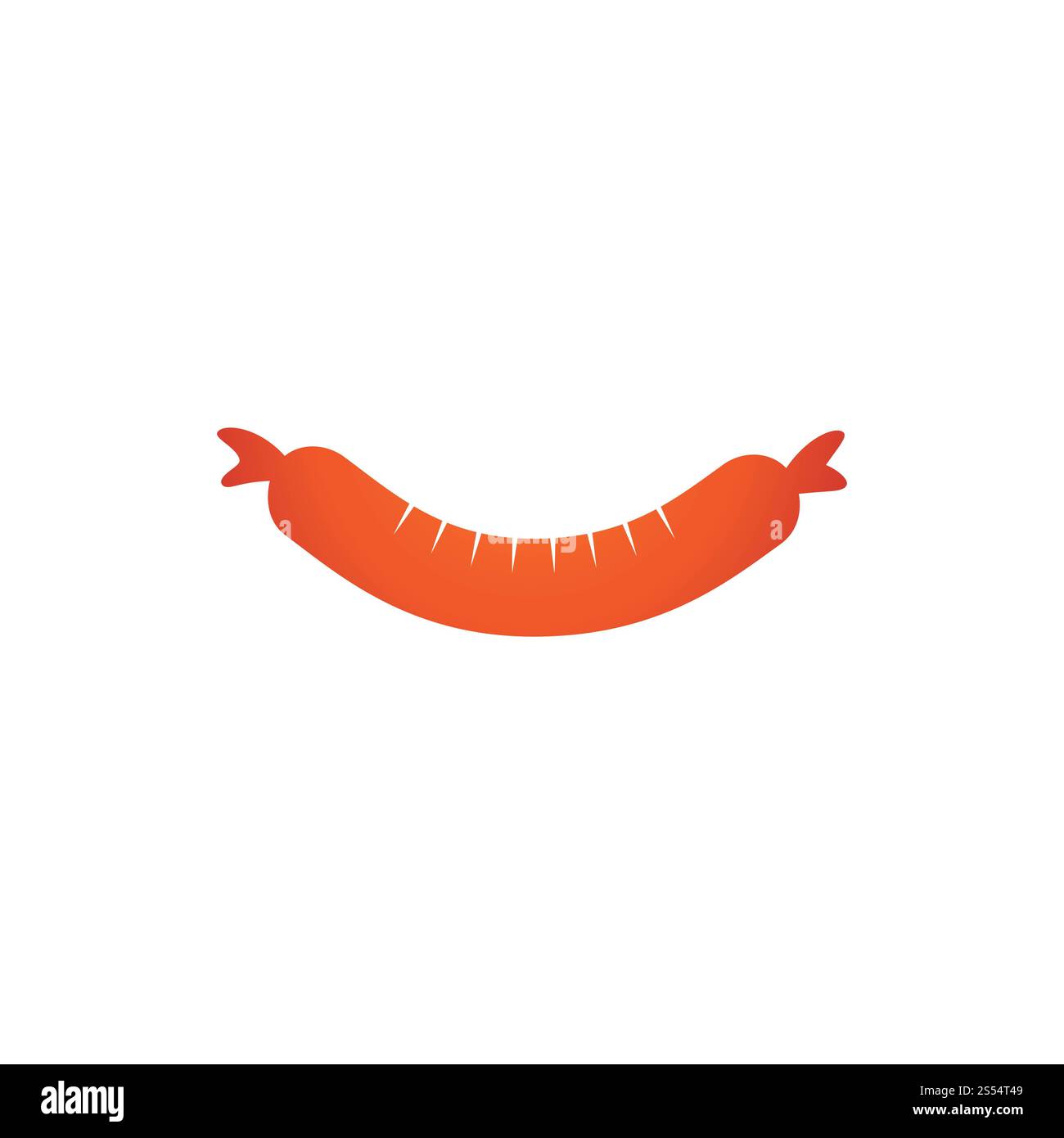 Wurst-Logo und Symbol-Illustration Vektor-Design Stockfoto