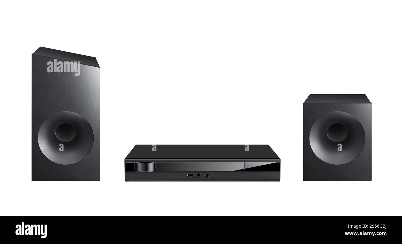 Akustisch isoliert auf weißem Hintergrund. Akustisch Stockfoto