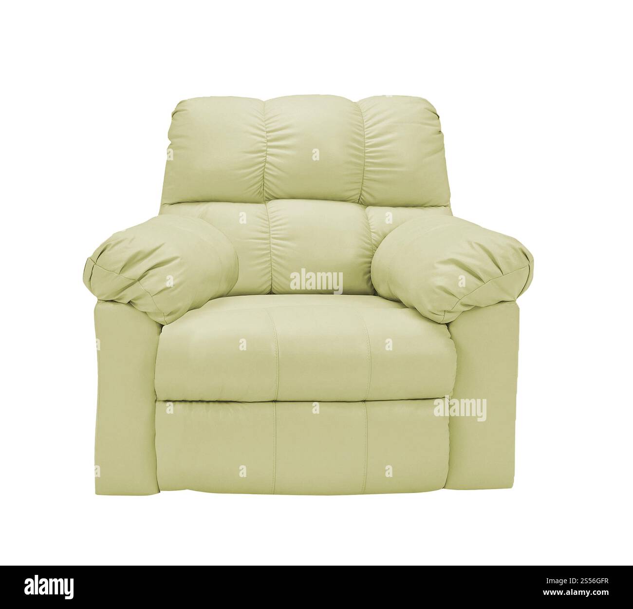 Weißer Stuhl isoliert auf weißem Hintergrund. Weißer Stuhl isoliert auf weiß Stockfoto