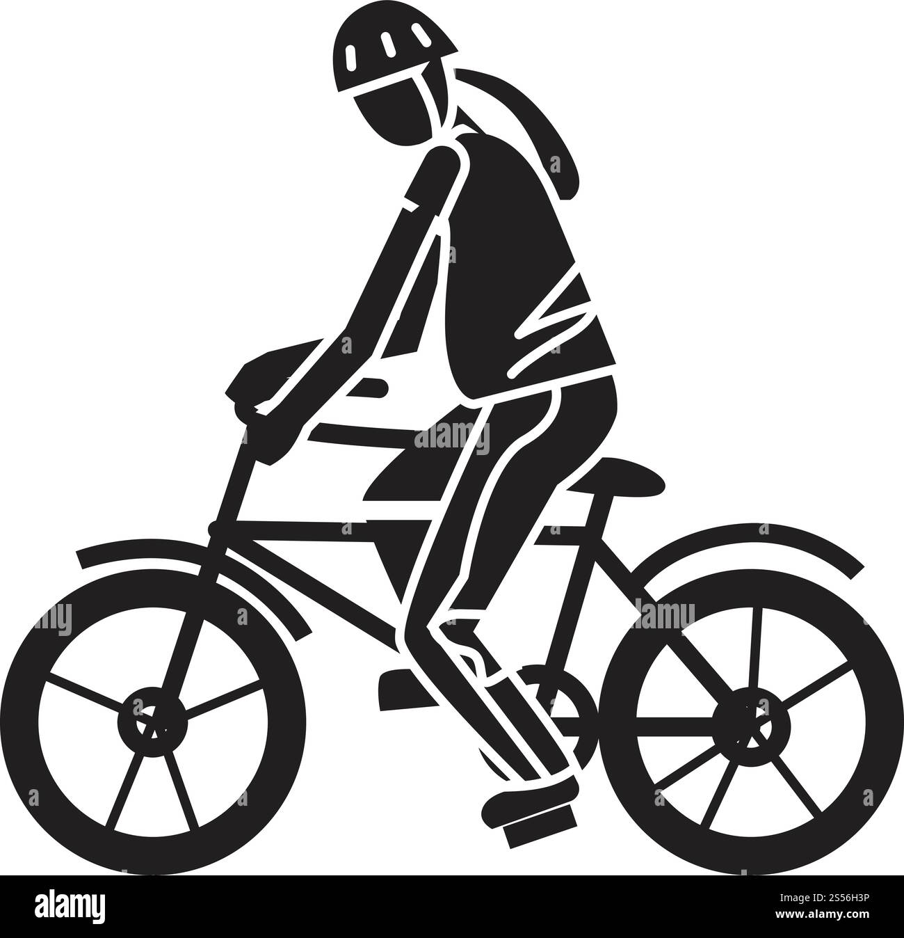 Sport Extreme Bike-Symbol. Einfache Illustration des Sport Extreme Bike Vektor Symbol für Web Design isoliert auf weißem Hintergrund. Sport Extreme Bike-Ikone, einfacher Style Stock Vektor