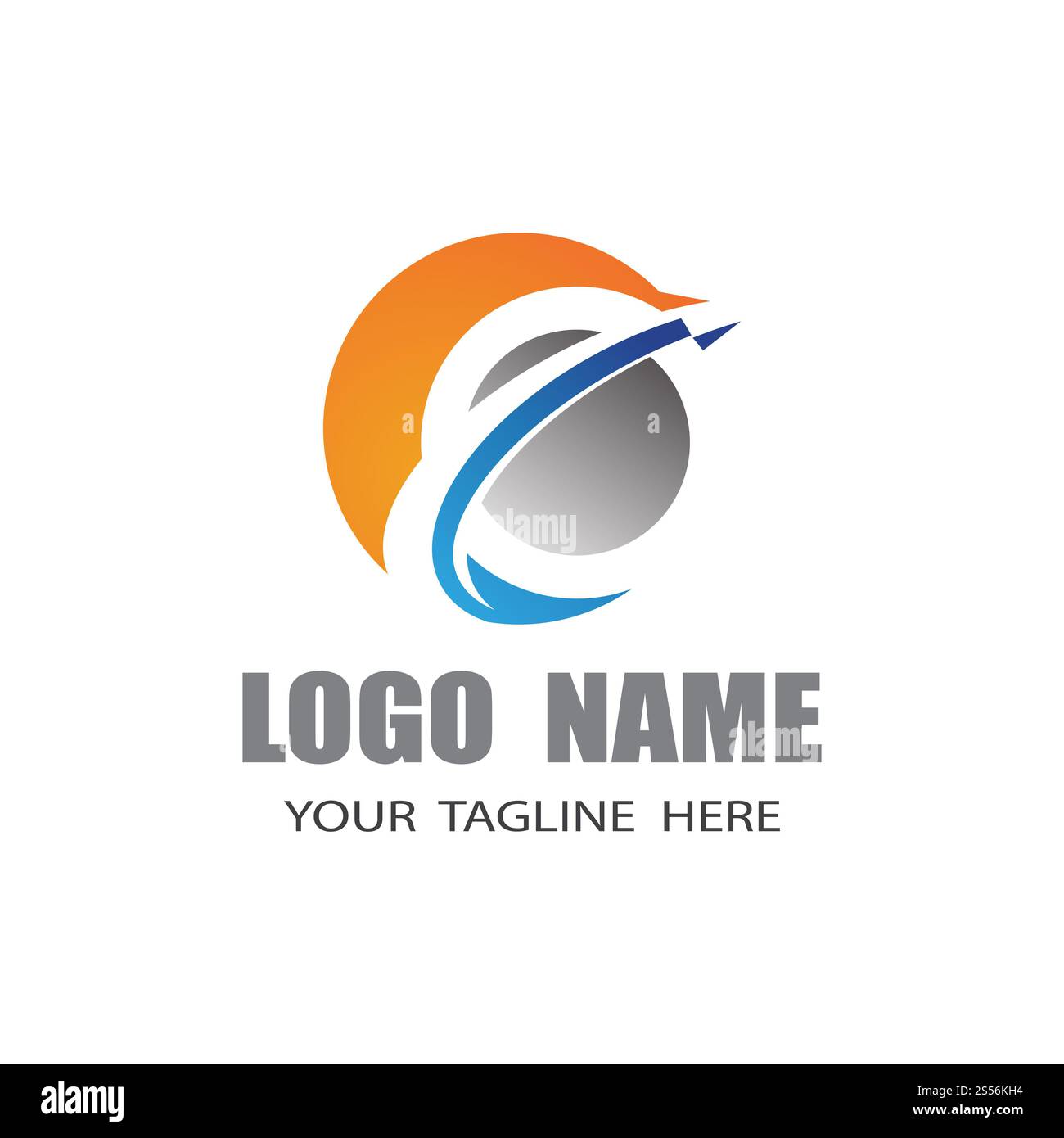 Schnellere Logo-Vorlage Vektorsymbolcharakter Stockfoto