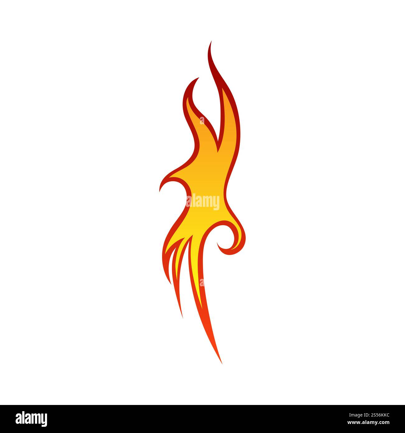 Feuerflammenelement. Rot Und Gelb Farben Design. Vektorgrafik. Stockfoto