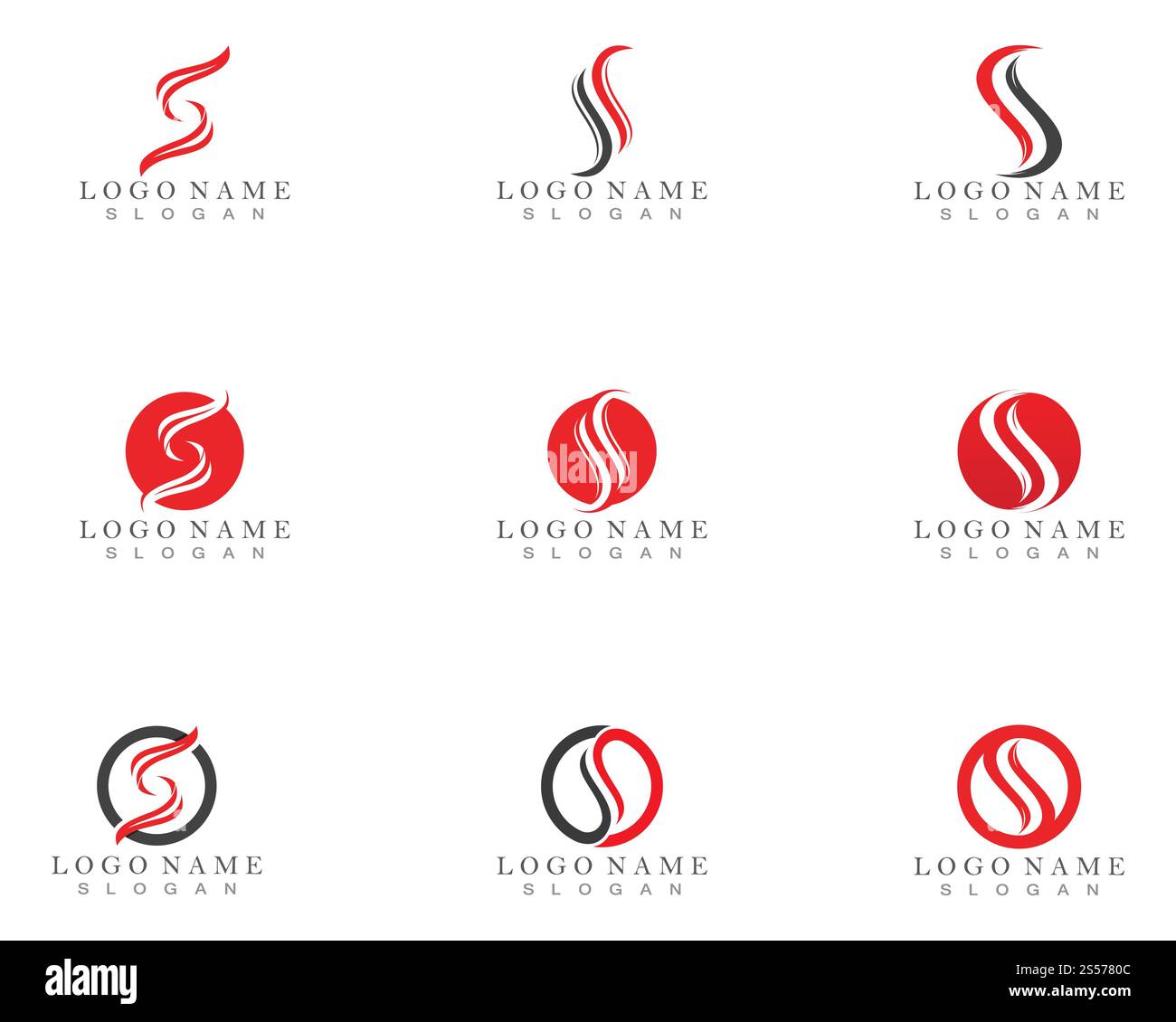 SS Logos und Symbole Vorlage Symbole app Stockfoto