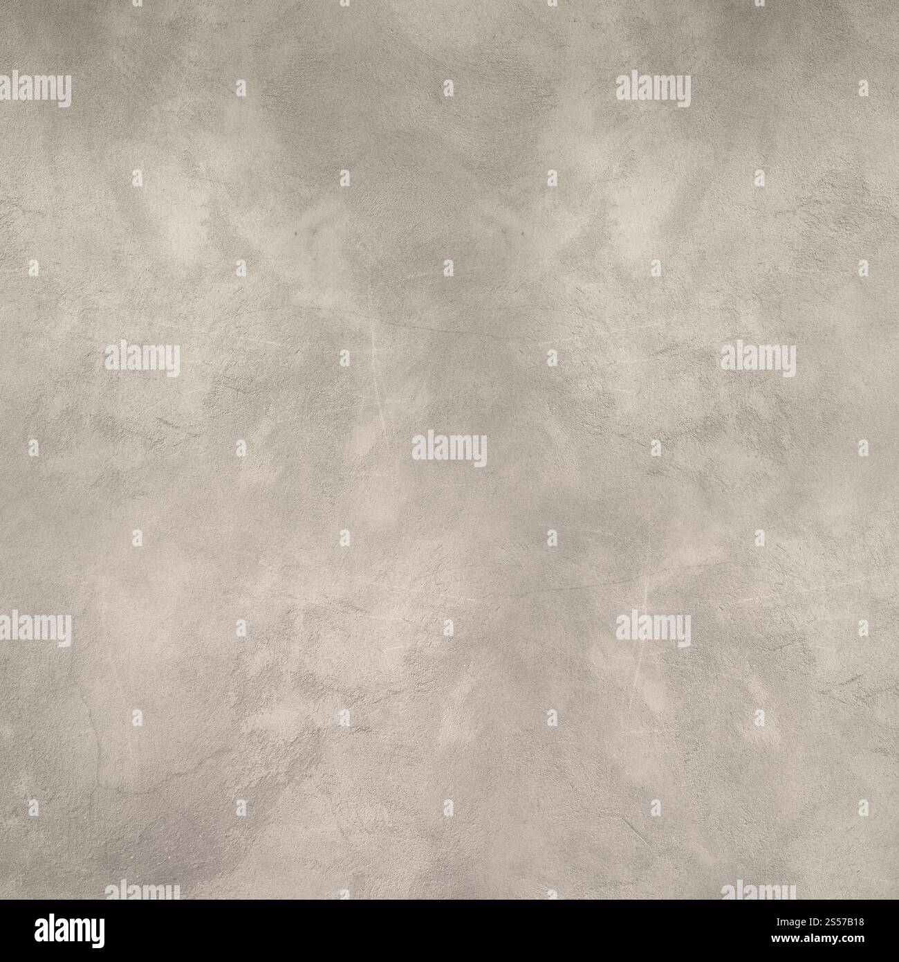 Quadratische Hintergrundtapete aus Beton. Hellgraue Wand. Hellgraue Hintergrundtapete aus Beton Stockfoto