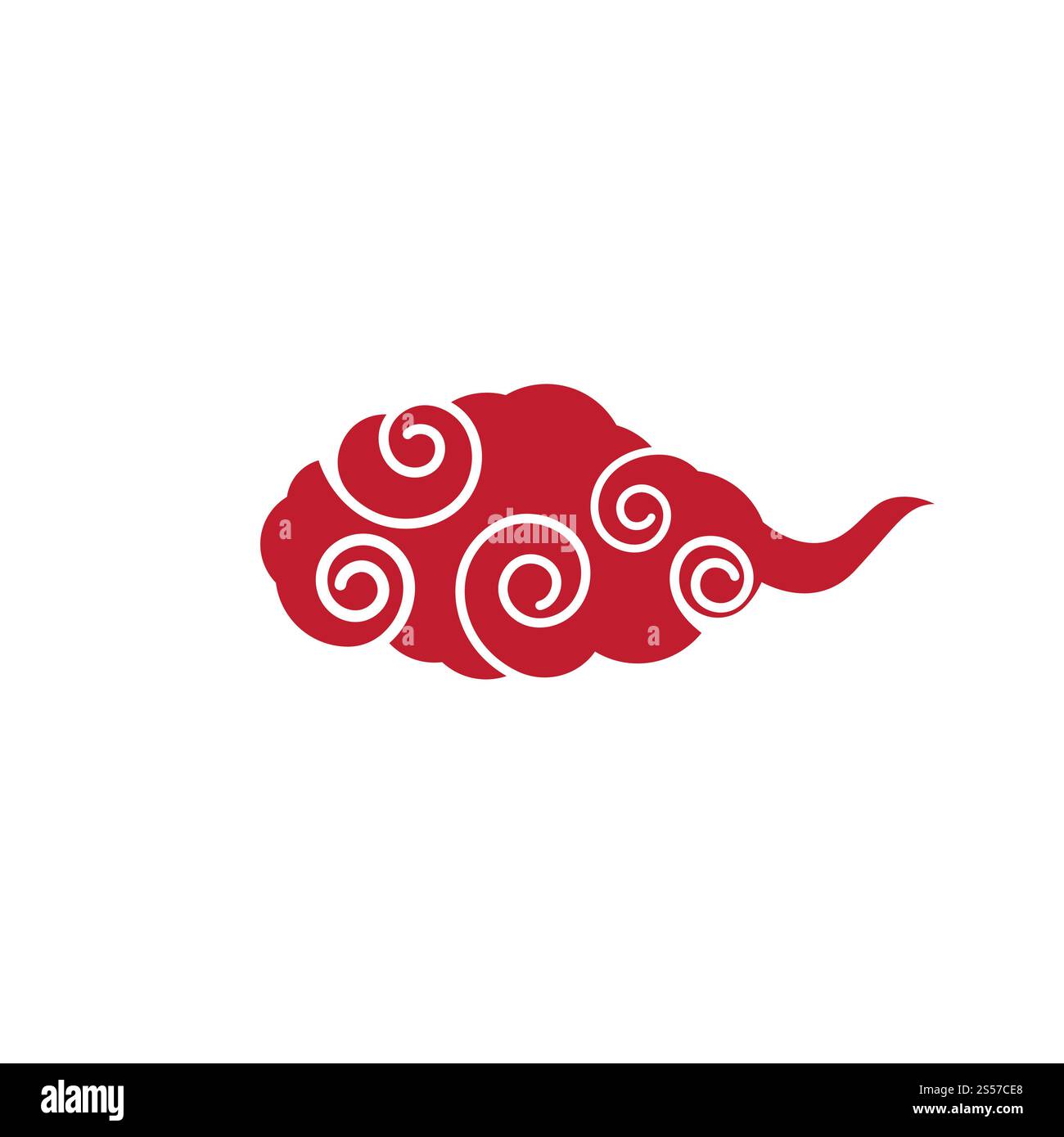 chinesische Wolken Logo Vektor Illustration Vorlage Stockfoto