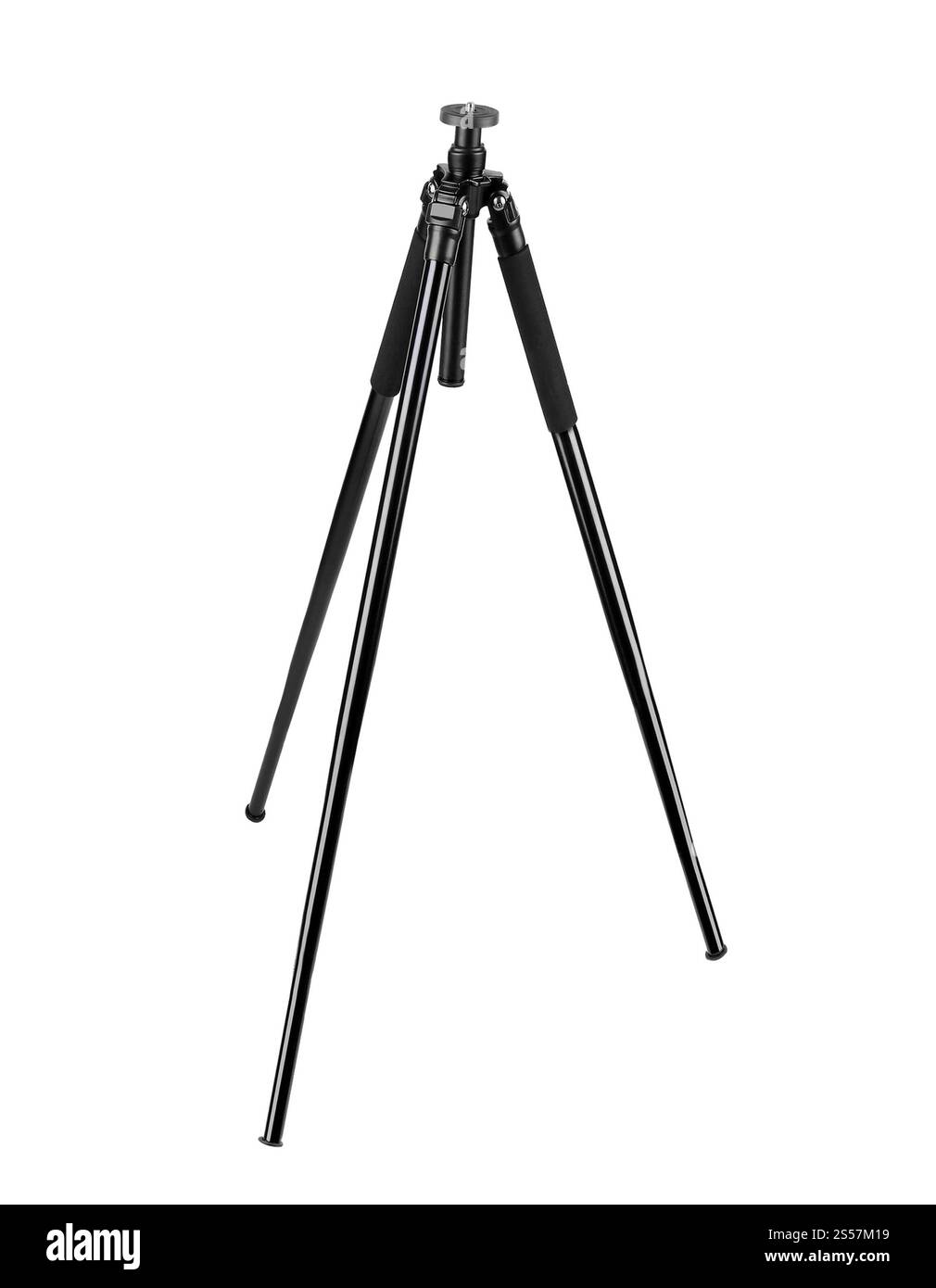 Fotostativ isoliert auf weißem Hintergrund. Fotostativ isoliert Stockfoto