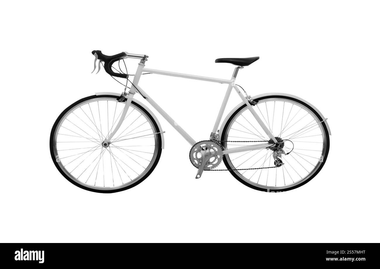 Fahrrad isoliert auf weißem Hintergrund. Fahrrad isoliert auf weiß Stockfoto Fahrrad isoliert auf weißem Hintergrund. Fahrrad isoliert auf weiß Stockfoto