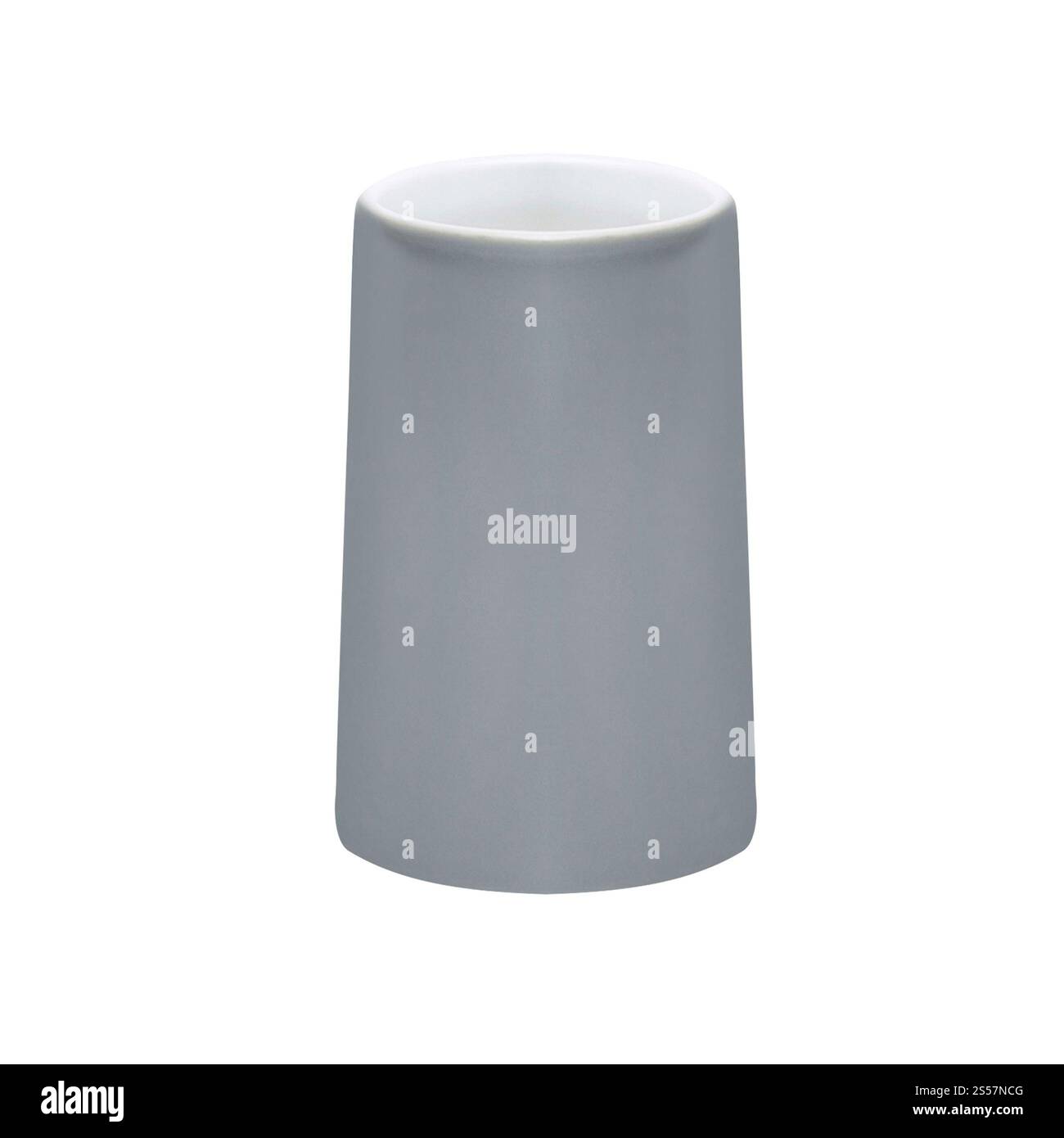 Weiße Vase isoliert auf weißem Hintergrund. Weiße Vase isoliert Stockfoto