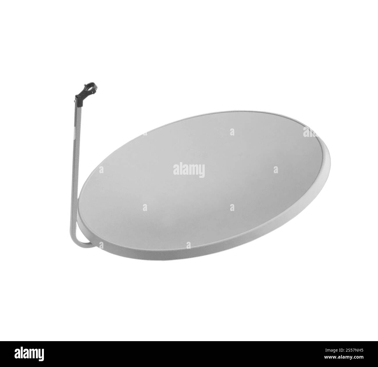 Satelitschale isoliert auf weißem Hintergrund. Empfänger. Satelitschale Stockfoto