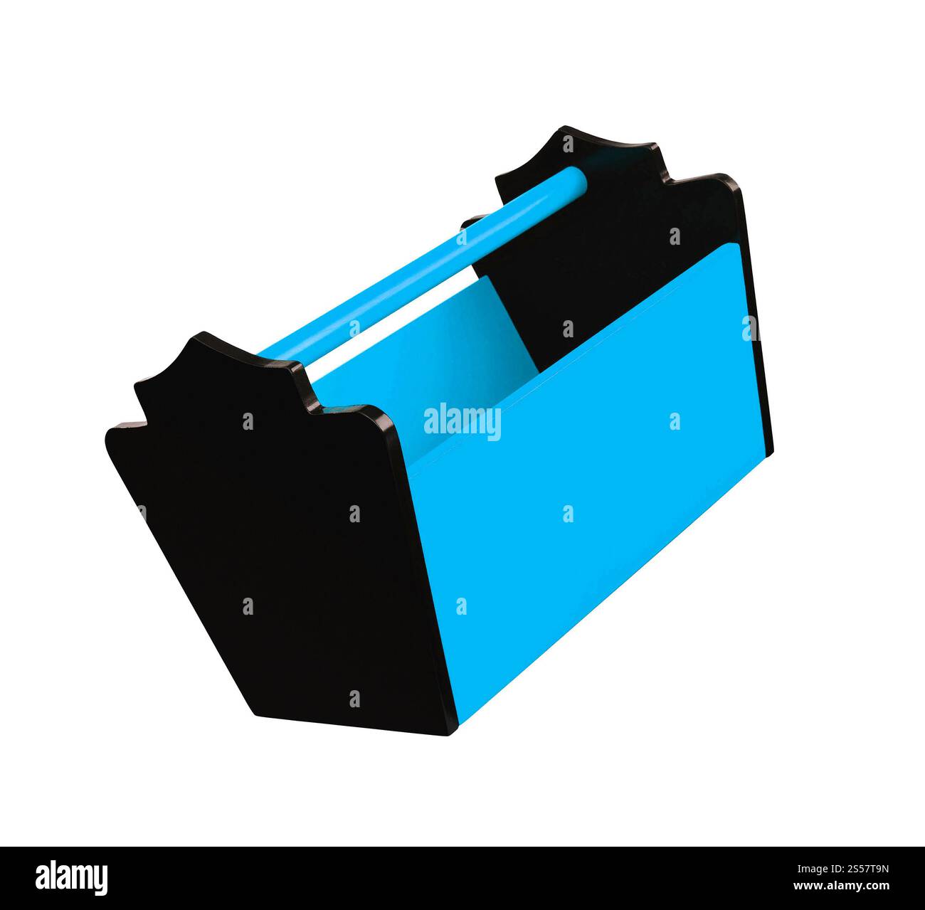 Werkzeugkasten isoliert auf weißem Hintergrund. Werkzeugkasten isoliert Stockfoto