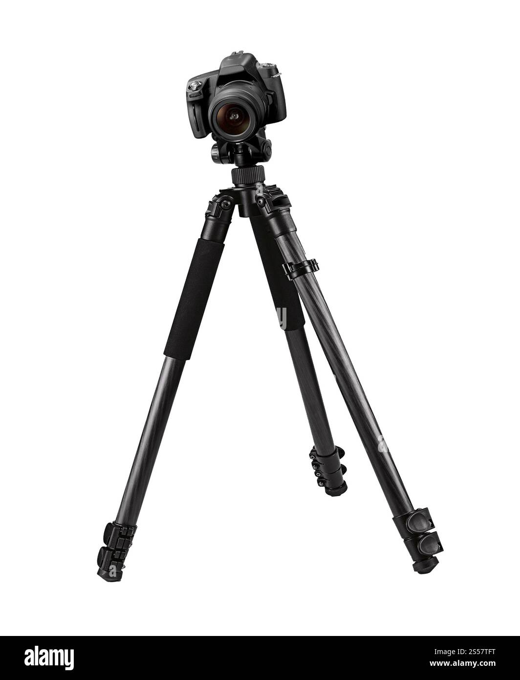 Die Digitalkamera ist auf weißem Hintergrund isoliert. Die Digitalkamera ist isoliert Stockfoto